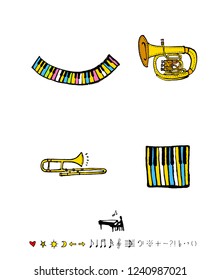concert poster / Sketchy music illustration - vector