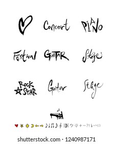 concert poster / Sketchy music illustration - vector