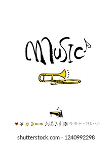 concert poster / Sketchy music illustration - vector