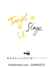 concert poster / Sketchy music illustration - vector