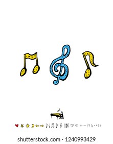 concert poster / Sketchy music illustration - vector