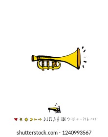 concert poster / Sketchy music illustration - vector