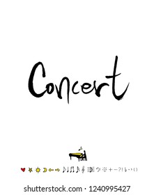concert poster / Sketchy music illustration - vector