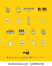 concert poster / Sketchy music illustration - vector