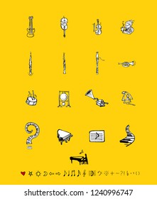 concert poster / Sketchy music illustration - vector