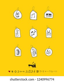 concert poster / Sketchy music illustration - vector