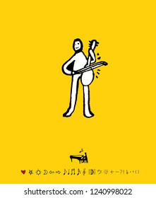 concert poster / Sketchy music illustration - vector
