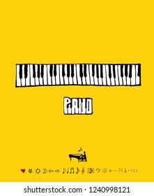 concert poster / Sketchy music illustration - vector