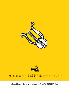 concert poster / Sketchy music illustration - vector