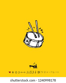 concert poster / Sketchy music illustration - vector