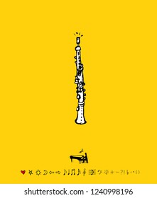 concert poster / Sketchy music illustration - vector
