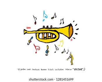 concert poster / Sketchy music illustration - vector