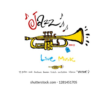concert poster / Sketchy music illustration - vector
