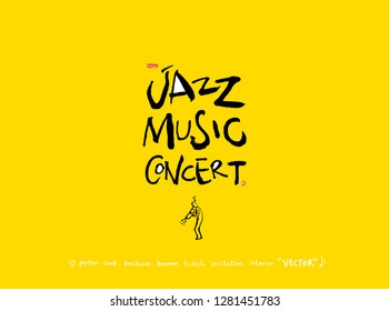 concert poster / Sketchy music illustration - vector