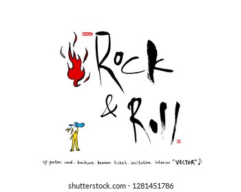 concert poster / Sketchy music illustration - vector