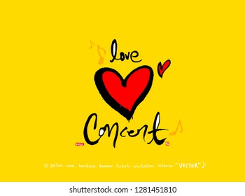 concert poster / Sketchy music illustration - vector