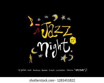 concert poster / Sketchy music illustration - vector