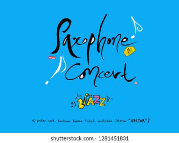 concert poster / Sketchy music illustration - vector