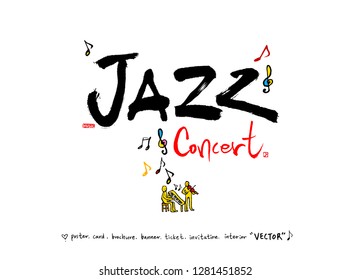 concert poster / Sketchy music illustration - vector