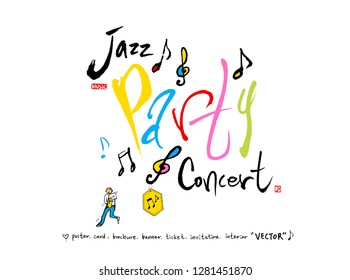 concert poster / Sketchy music illustration - vector