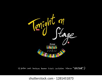 concert poster / Sketchy music illustration - vector