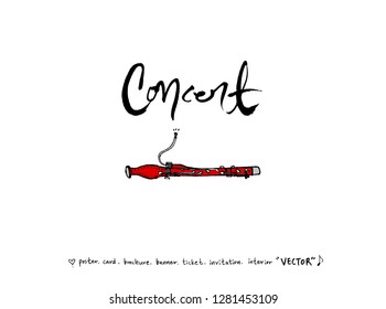 concert poster / Sketchy music illustration - vector