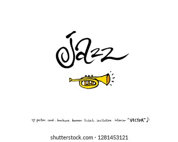 concert poster / Sketchy music illustration - vector