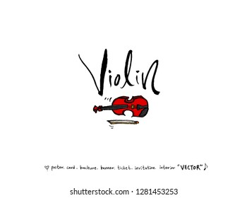 concert poster / Sketchy music illustration - vector