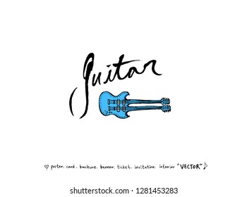 concert poster / Sketchy music illustration - vector