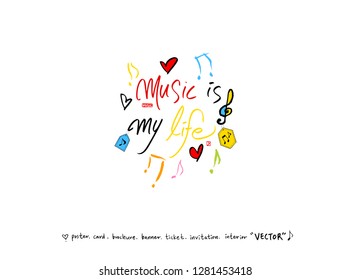concert poster / Sketchy music illustration - vector