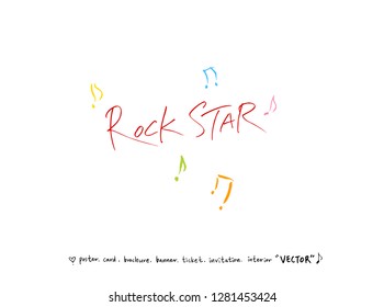 concert poster / Sketchy music illustration - vector