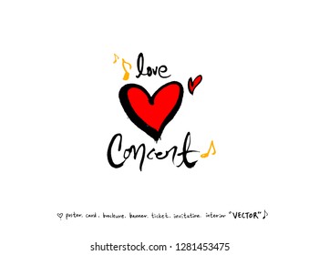 concert poster / Sketchy music illustration - vector