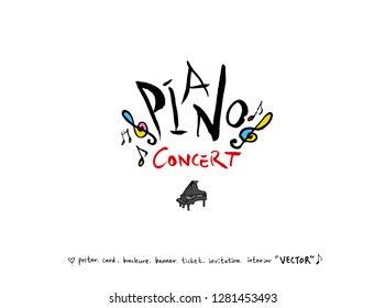 concert poster / Sketchy music illustration - vector