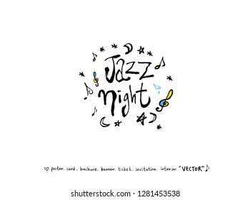 concert poster / Sketchy music illustration - vector