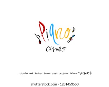 concert poster / Sketchy music illustration - vector