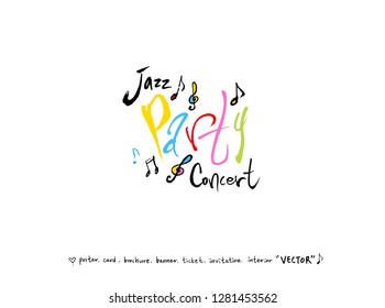 concert poster / Sketchy music illustration - vector