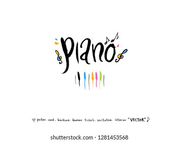 concert poster / Sketchy music illustration - vector