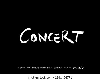 concert poster / Sketchy music illustration - vector