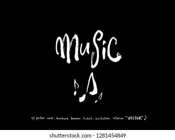 concert poster / Sketchy music illustration - vector