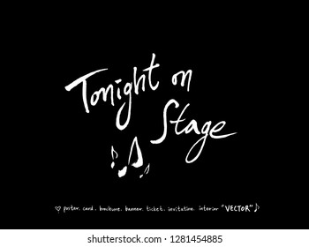 concert poster / Sketchy music illustration - vector