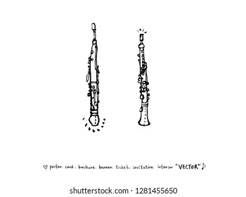 concert poster / Sketchy music illustration - vector