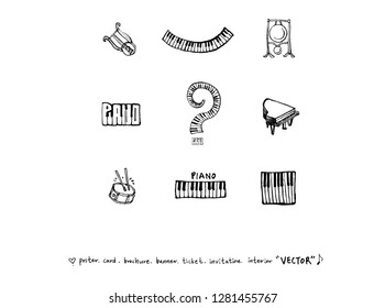 concert poster / Sketchy music illustration - vector