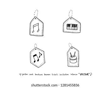 concert poster / Sketchy music illustration - vector