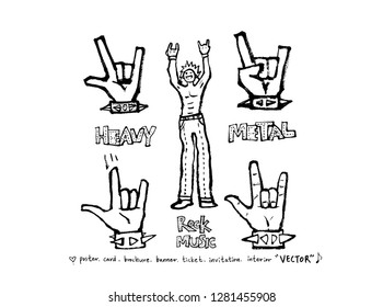concert poster / Sketchy music illustration - vector