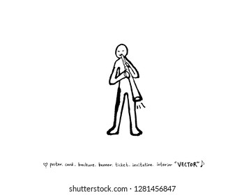 concert poster / Sketchy music illustration - vector