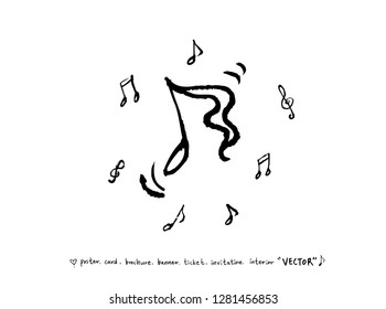 concert poster / Sketchy music illustration - vector