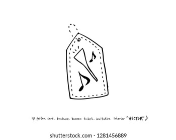 concert poster / Sketchy music illustration - vector