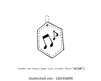 concert poster / Sketchy music illustration - vector