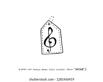 concert poster / Sketchy music illustration - vector