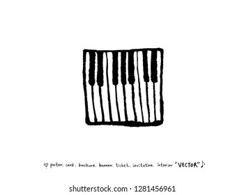 concert poster / Sketchy music illustration - vector